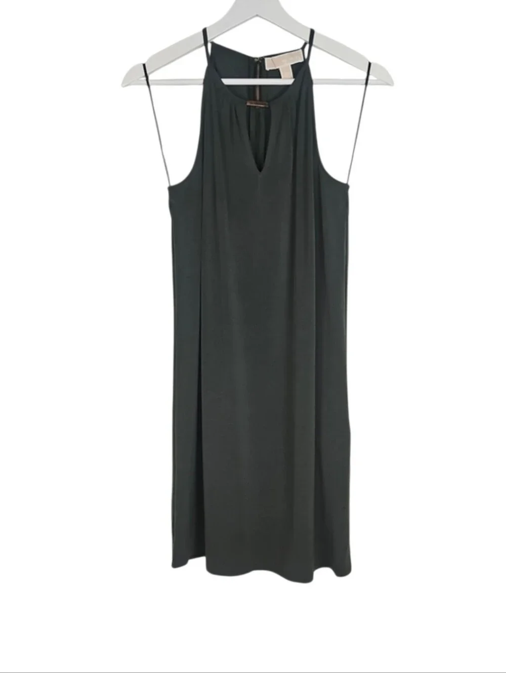 Michael Michael Kors Dark Olive Green Halter Mini Dress Party Cocktail Summer